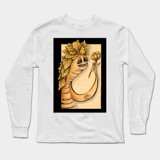 Yellow Monster with Flower Long Sleeve T-Shirt